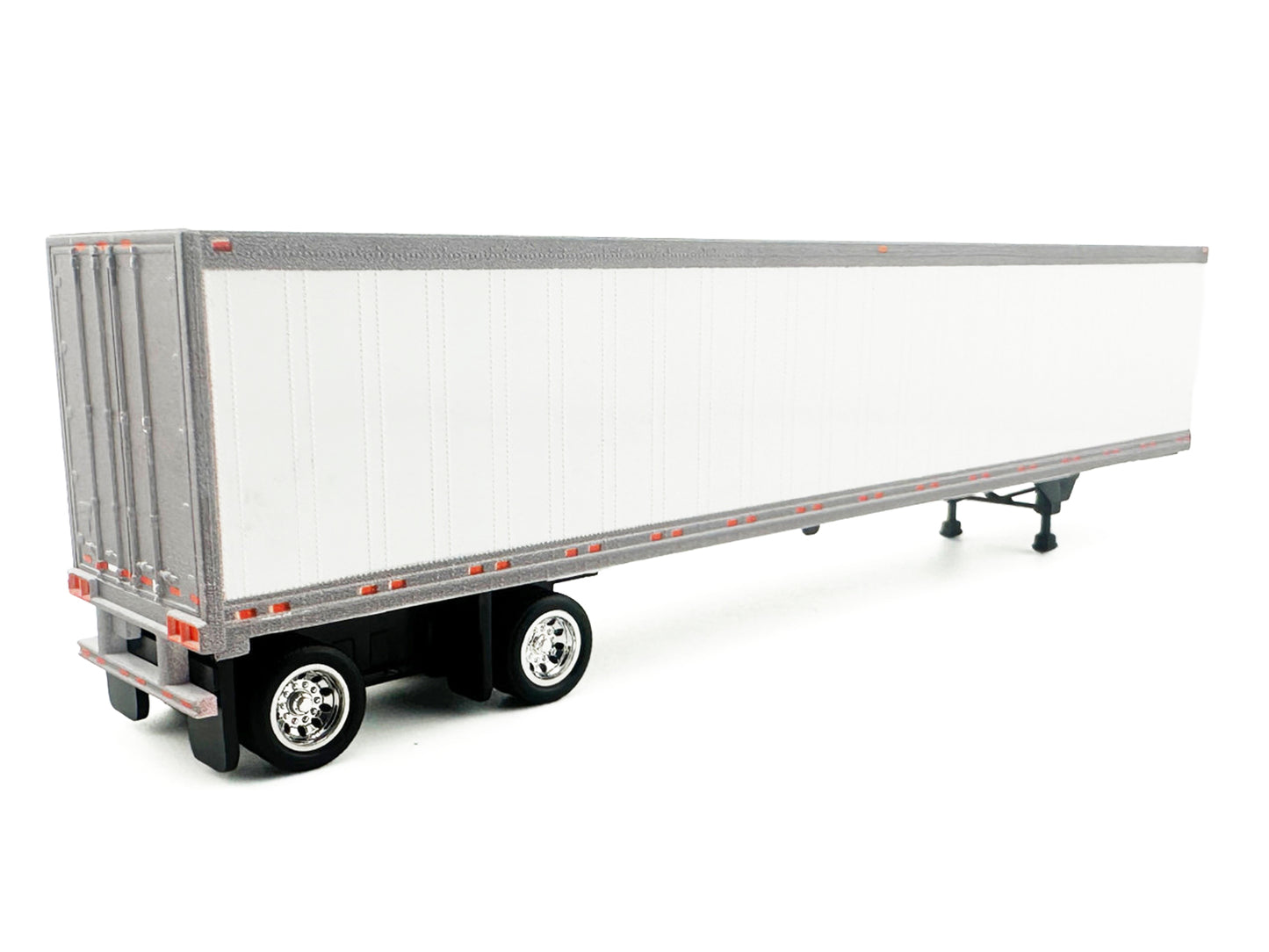 53' Spread Axle Dry Van Trailer White 1/87 (HO) Plastic Model Car by HO Logistics