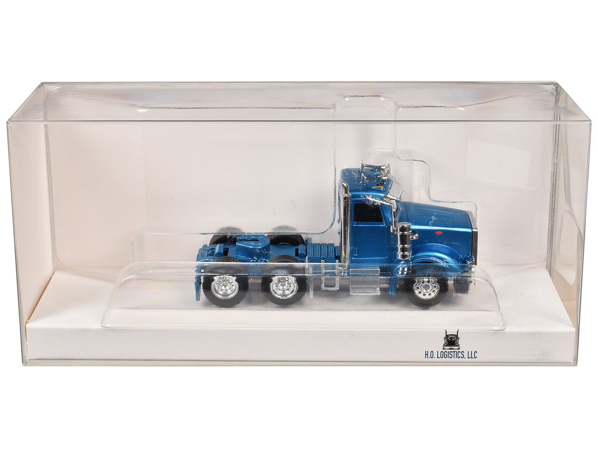 Peterbilt 367 Day Cab Blue Metallic 1/87 (HO) Scale Plastic Model