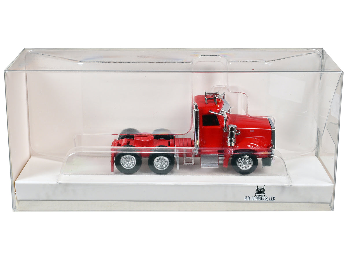 Peterbilt 367 Day Cab Red 1/87 (HO) Scale Plastic Model by HO Logistics