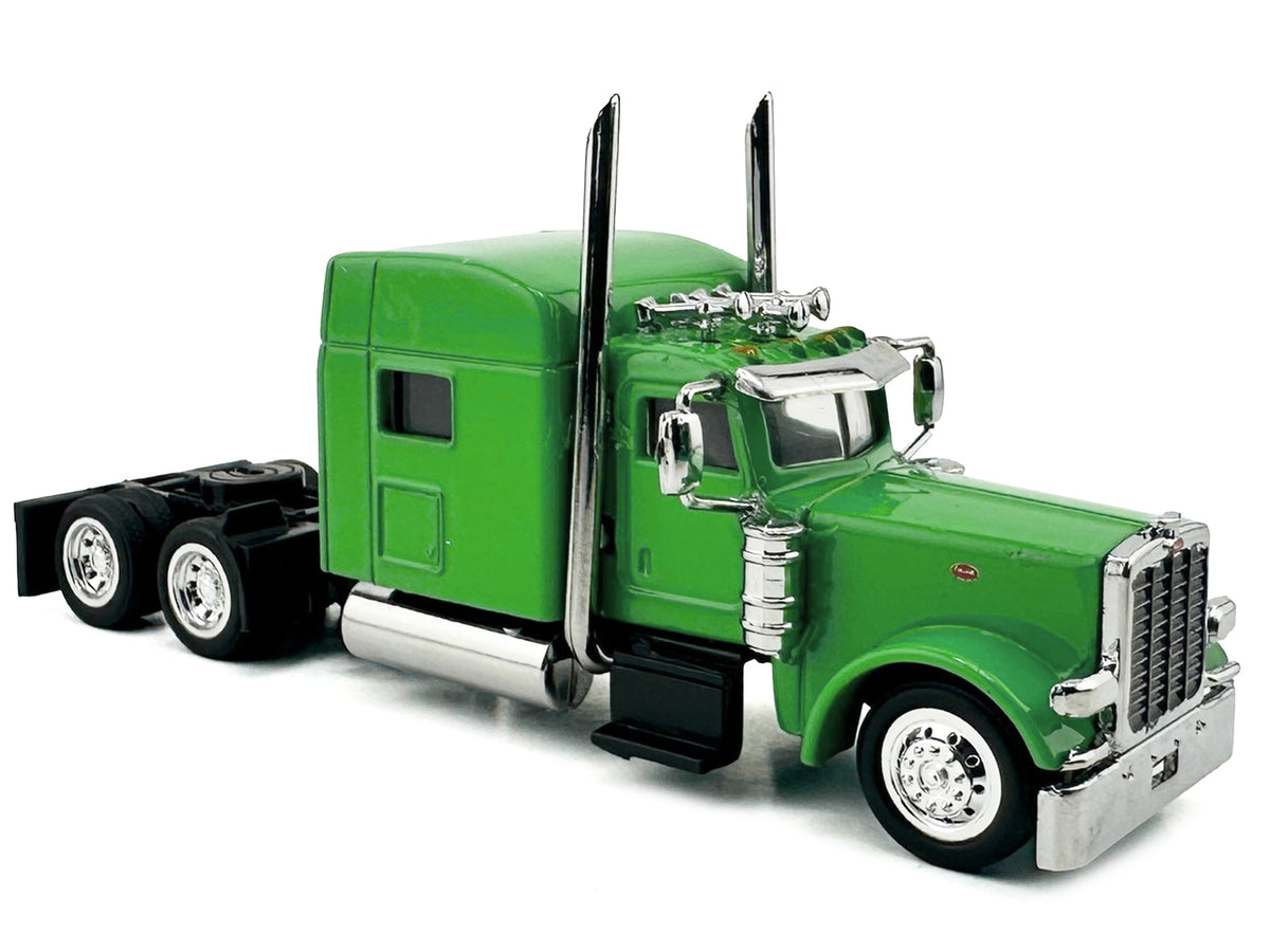 Peterbilt 389 Truck Tractor with Sleeper Cab Lime Green 1/87 Scale Plastic Model