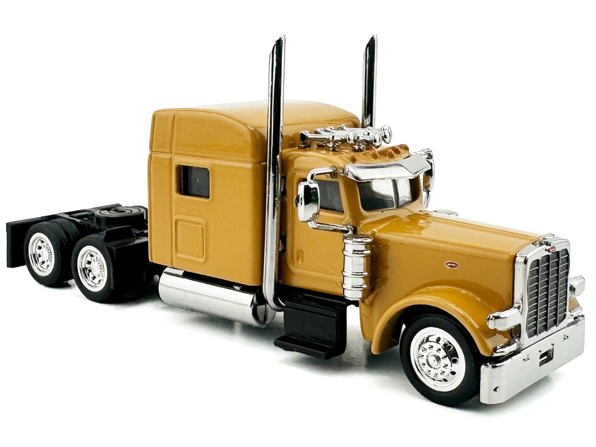 Peterbilt 389 Truck Tractor with Sleeper Cab Yellow 1/87 Scale Plastic Model
