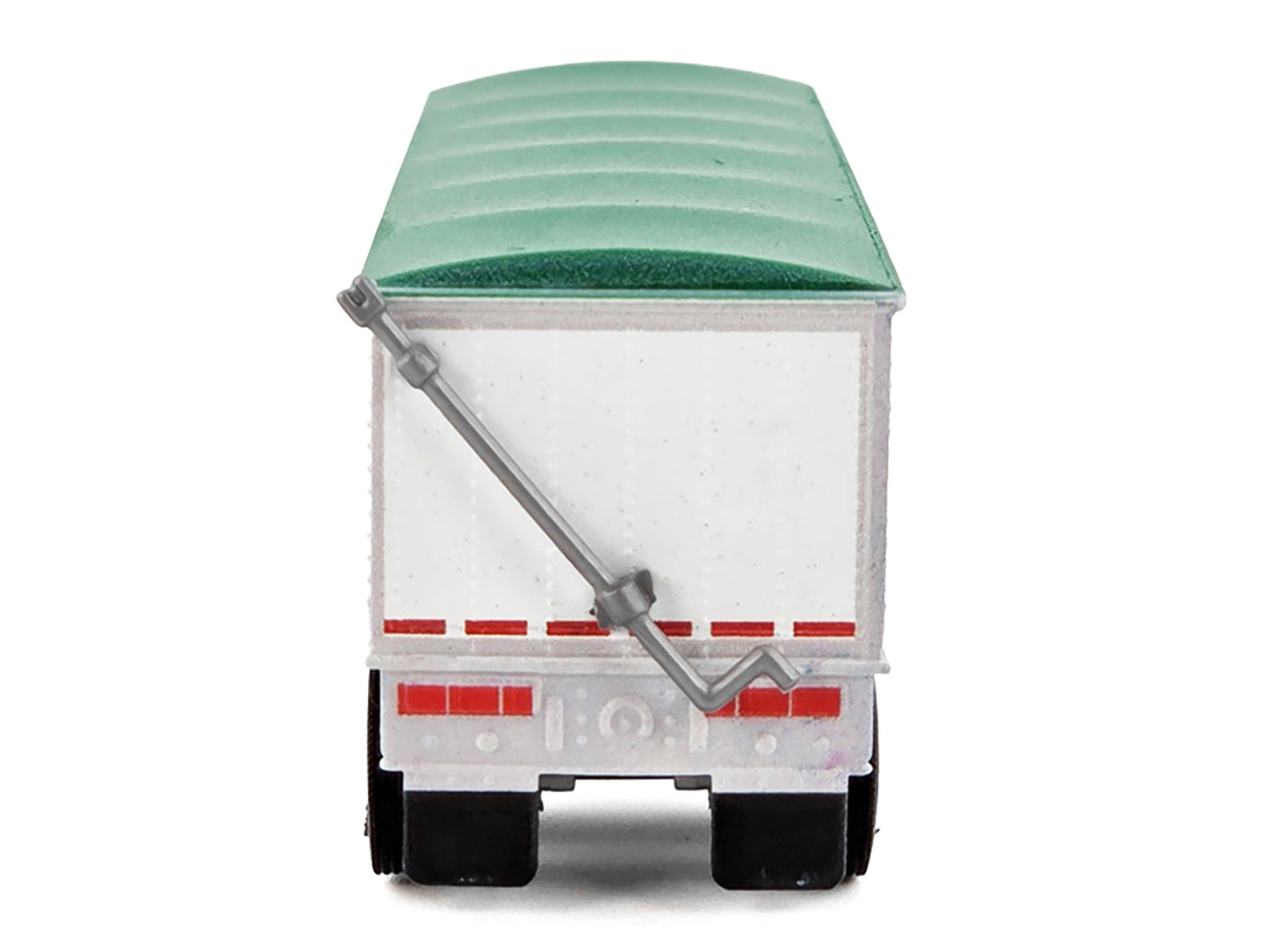 Covered Grain Trailer White with Green Tarp 1/87 (HO) Plastic Model