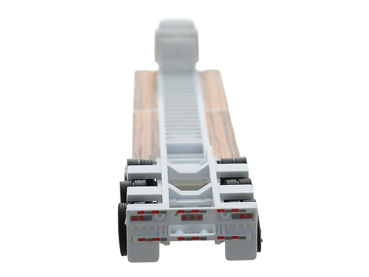 Low Boy Flatbed Trailer White 1/87 (HO) Plastic Model by HO Logistics