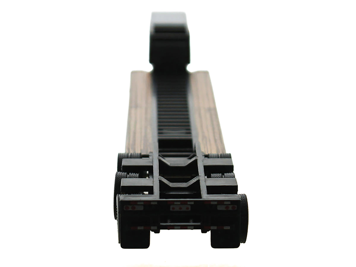 Low Boy Flatbed Trailer Black 1/87 (HO) Plastic Model by HO Logistics
