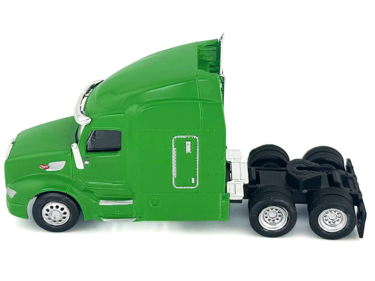 Peterbilt 579 Sleeper Cab Lime Green 1/87 (HO) Plastic Model by HO Logistics