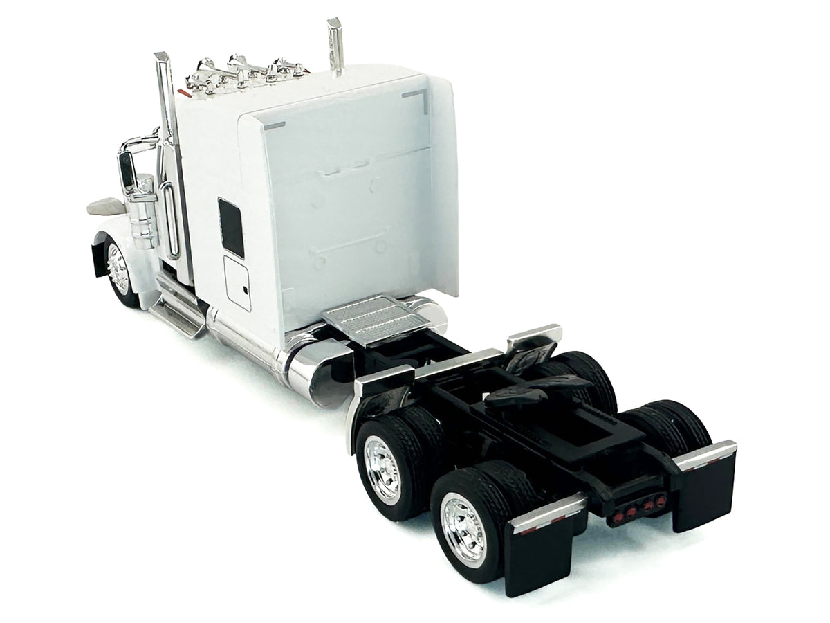 Peterbilt 589 with Stand Up Sleeper Cab White 1/87 (HO) Plastic Model