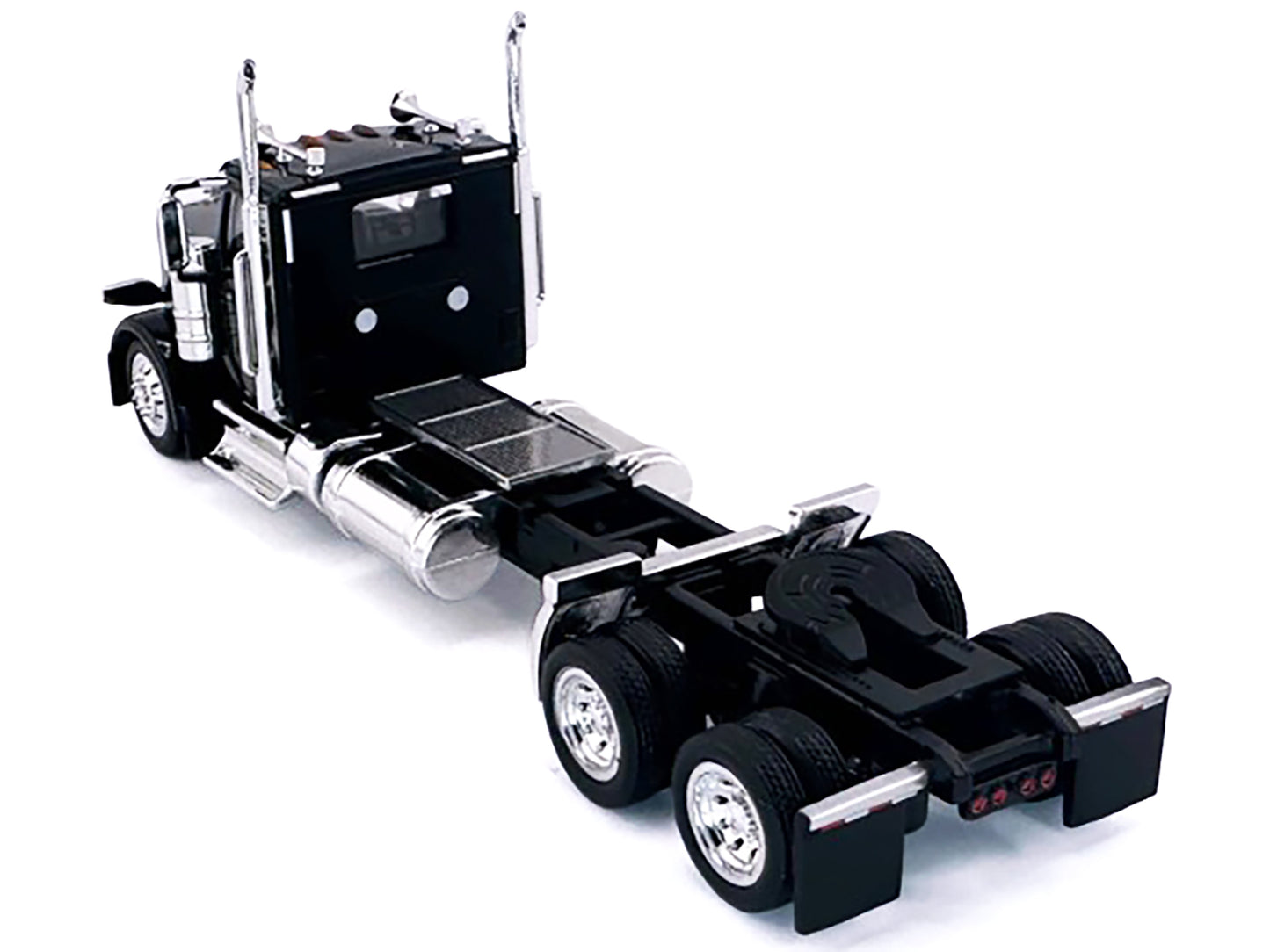 Peterbilt 589 2-Axel Day Cab Black 1/87 (HO) Plastic Model by HO Logistics