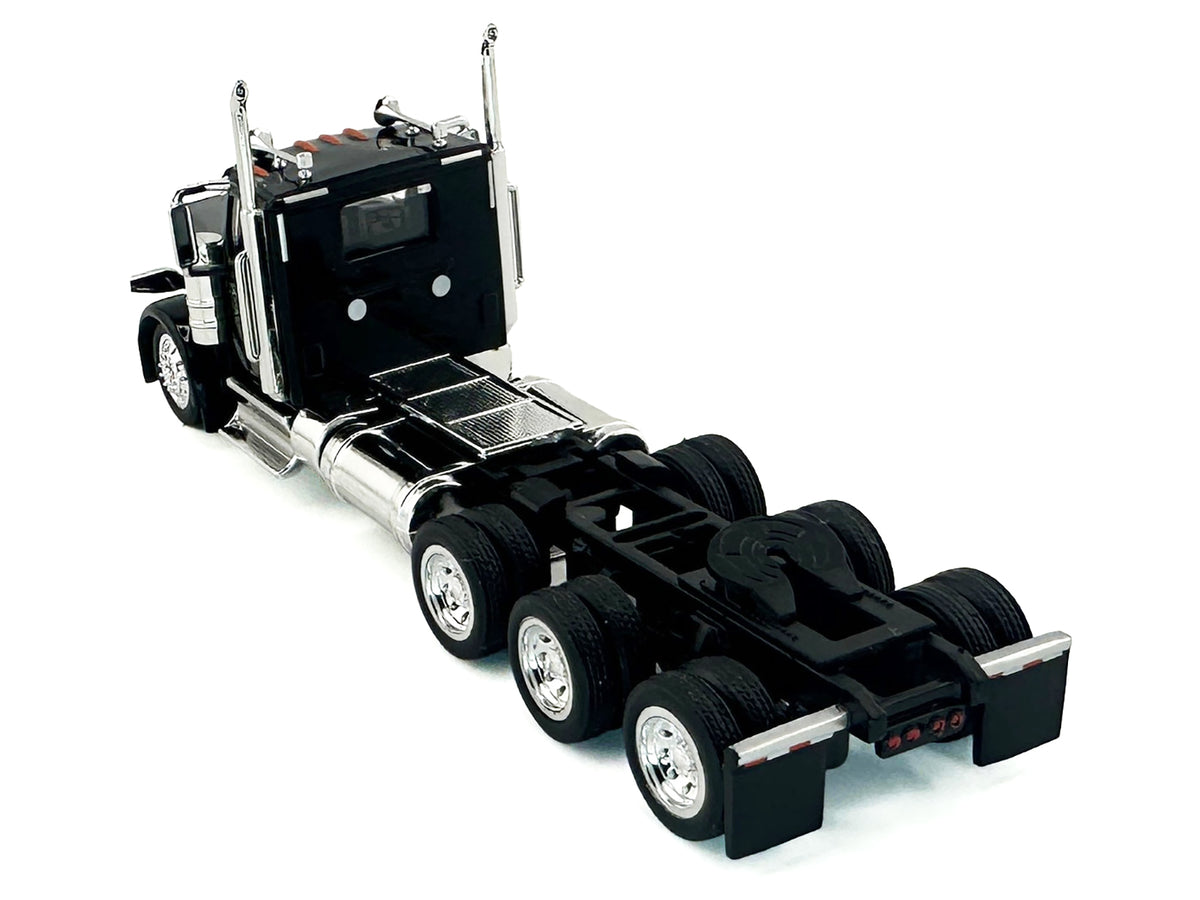 Peterbilt 589 3-Axel Day Cab Black 1/87 (HO) Plastic Model by HO Logistics
