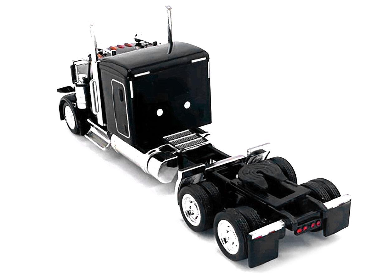 Peterbilt 589 Truck with 72 Inch Sleeper Black 1/87 (HO) Plastic Model