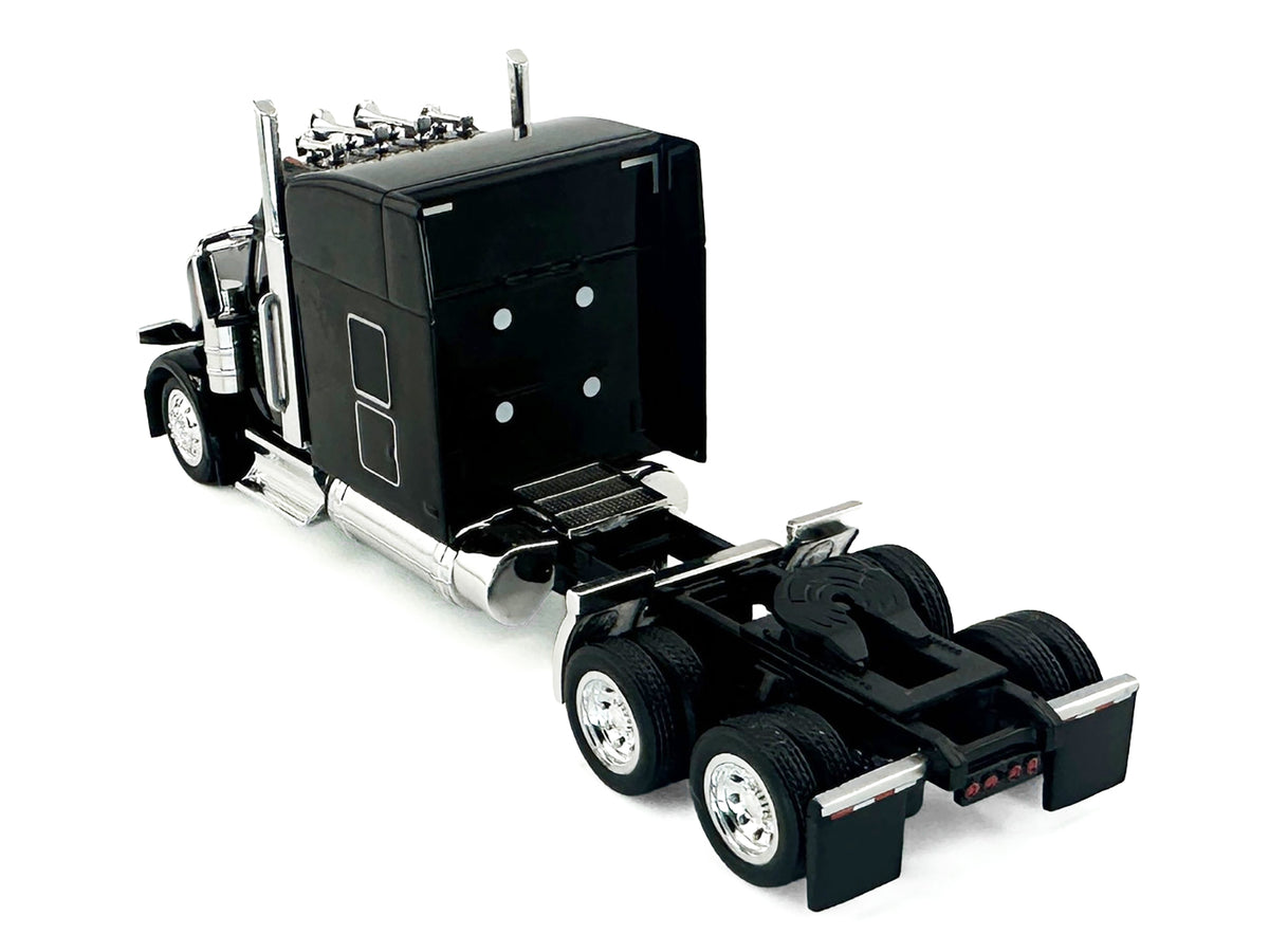 Peterbilt 589 with Stand Up Sleeper Cab Black 1/87 (HO) Plastic Model