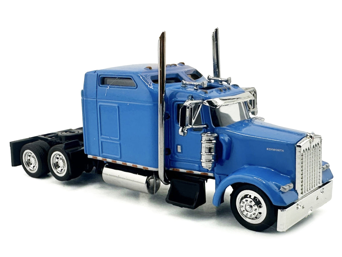 Kenworth W900L Truck Tractor with Sleeper Cab Baby Blue 1/87 Scale Plastic Model