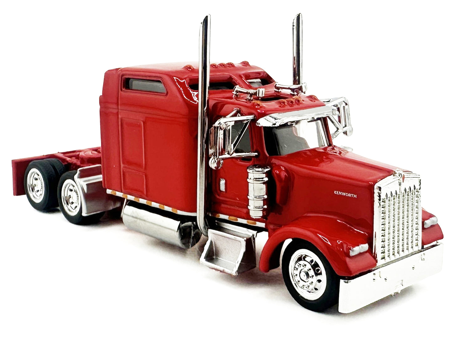 Kenworth W900L Truck Tractor with Sleeper Cab Red 1/87 (HO) Scale Plastic Model