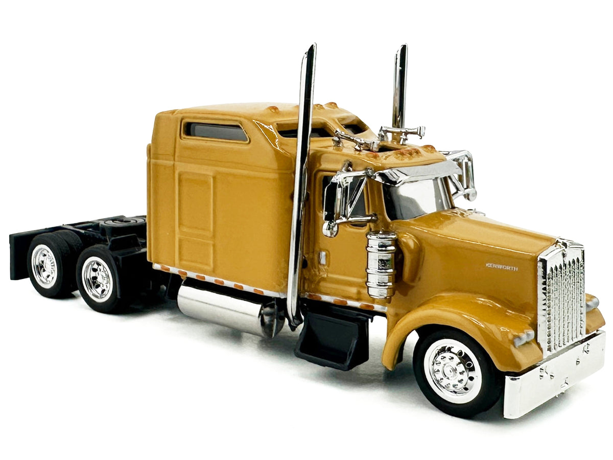 Kenworth W900L Truck Tractor with Sleeper Cab Yellow 1/87 Scale Plastic Model