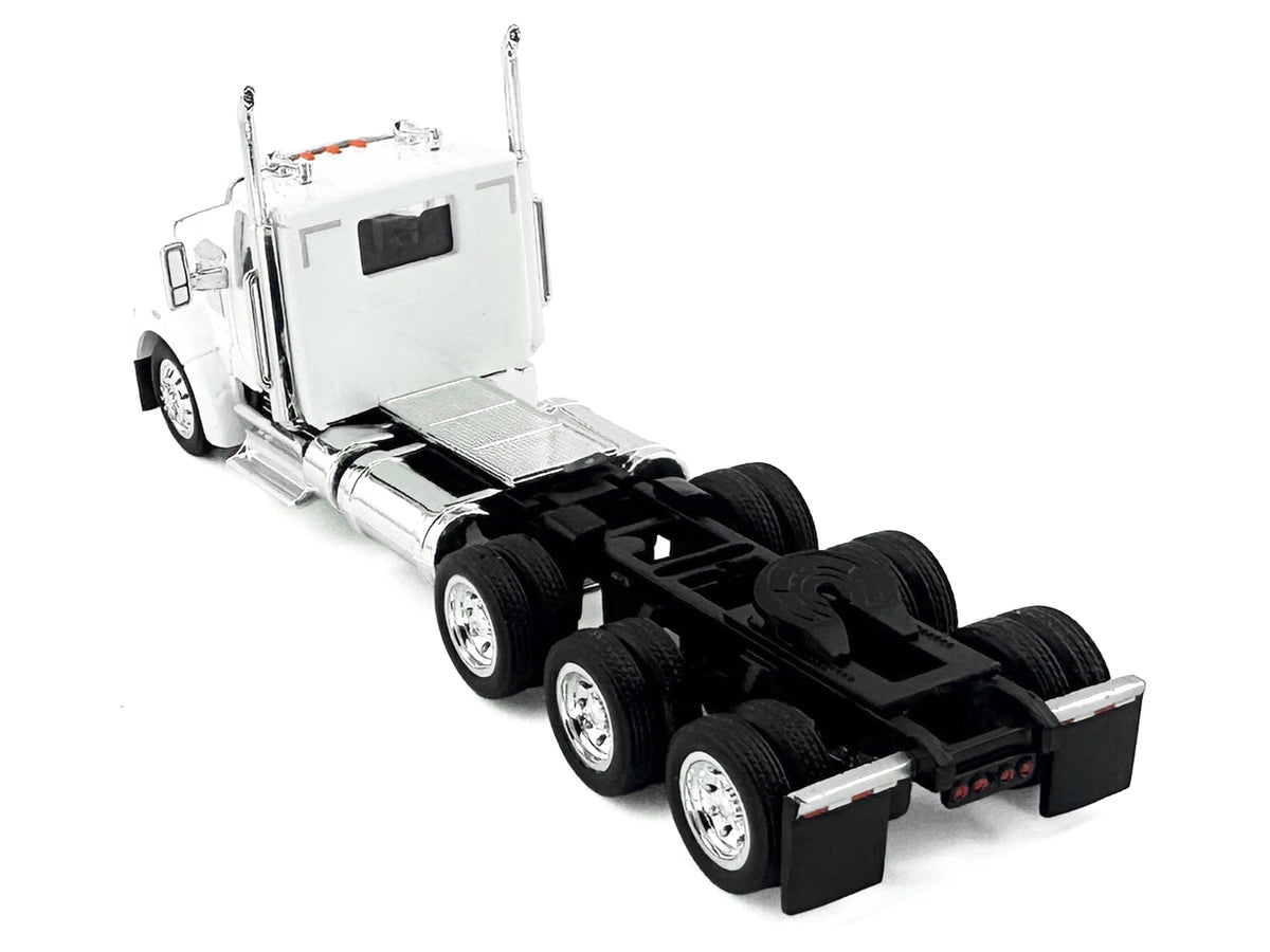 Kenworth W990 3-Axel Day Cab White 1/87 (HO) Plastic Model by HO Logistics