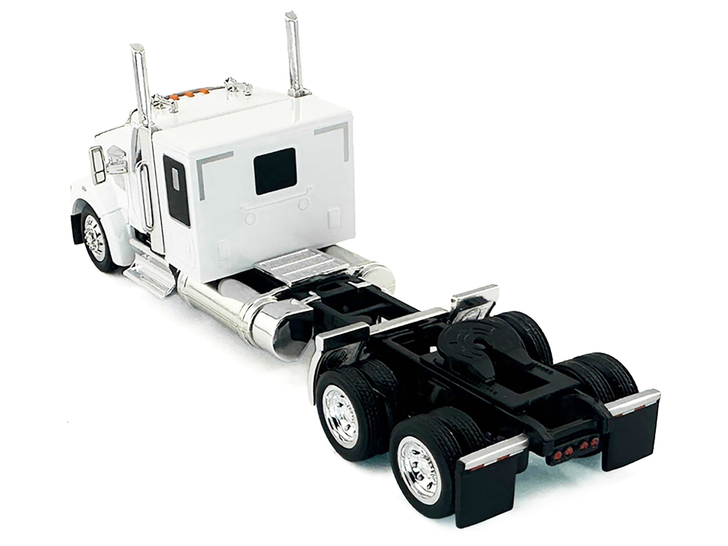 Kenworth W990 with Flat Top Sleeper Cab White 1/87 (HO) Plastic Model