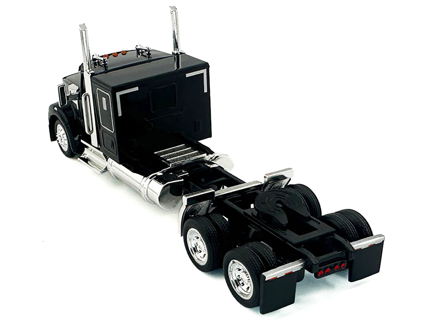 Kenworth W990 with Flat Top Sleeper Cab Black 1/87 (HO) Plastic Model