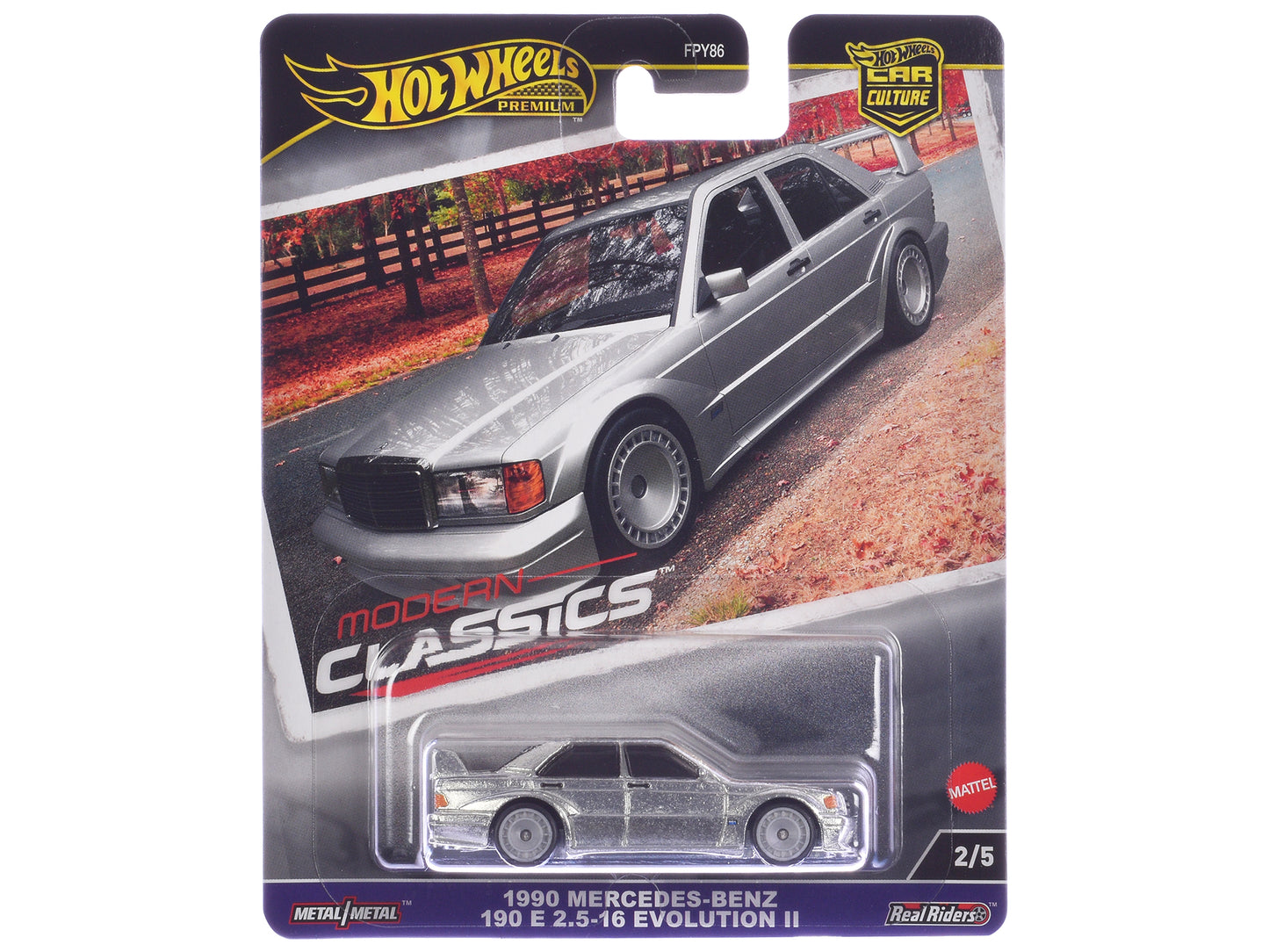 Hot Wheels 1990 Mercedes-Benz 190 E 2.5-16 Evolution II Silver Metallic "Modern Classics" Series Diecast Model Car by <h2>1990 Wheels</h2> <p>High-quality perfect for collectors and enthusiasts. Featu