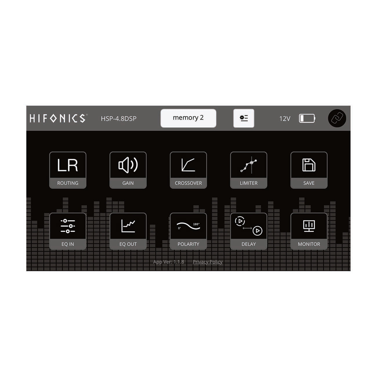 Hifonics Digital Signal Processor with 31 Band Parametric EQ & Bluetooth