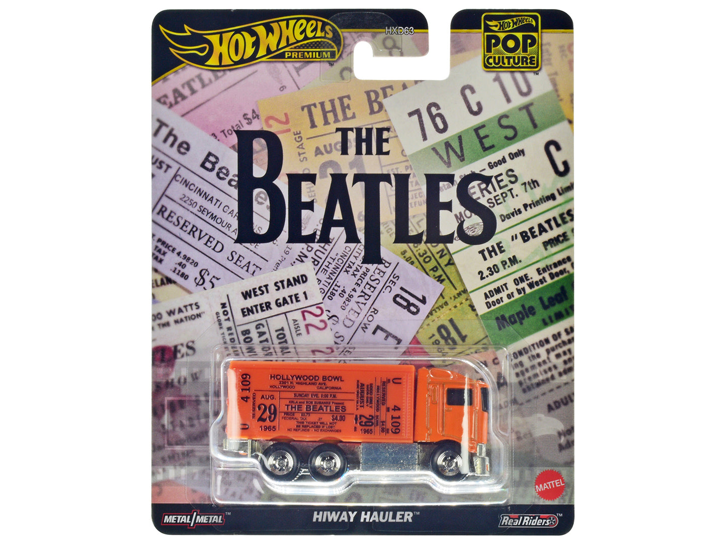 Hot Wheels Hiway Hauler Orange with Concert Ticket Graphics "The Beatles" "Pop Culture" Series Diecast Model Car by <h2>Hiway Wheels</h2> <p>High-quality perfect for collectors and enthusiasts. Featur