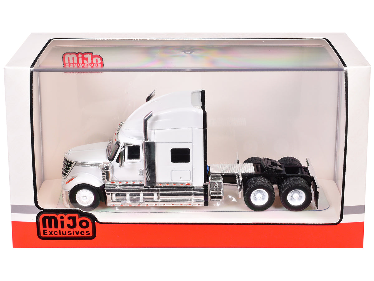 2010 International Lonestar Truck Tractor White 1/64 Diecast by IXO Models