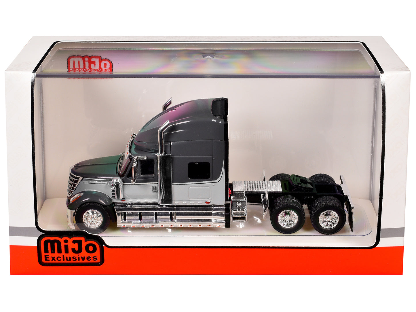 2010 International Lonestar Truck Tractor Gray and Light Gray Two-Tone 1/64 Diecast Model by IXO Models