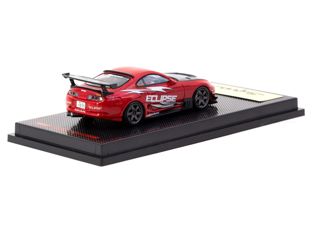 Toyota Supra RZ RHD "Eclipse Racing Concept" Red with Carbon Hood 1/64 Diecast