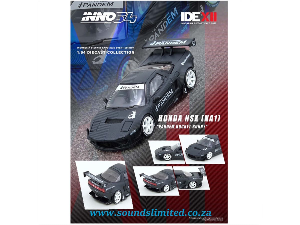 Honda NSX (NA1) RHD (Right Hand Drive) "Pandem Rocket Bunny" Carbon Fiber "Indonesia Diecast Expo 2025 Event Edition" 1/64 Diecast Model Car by Inno Models
