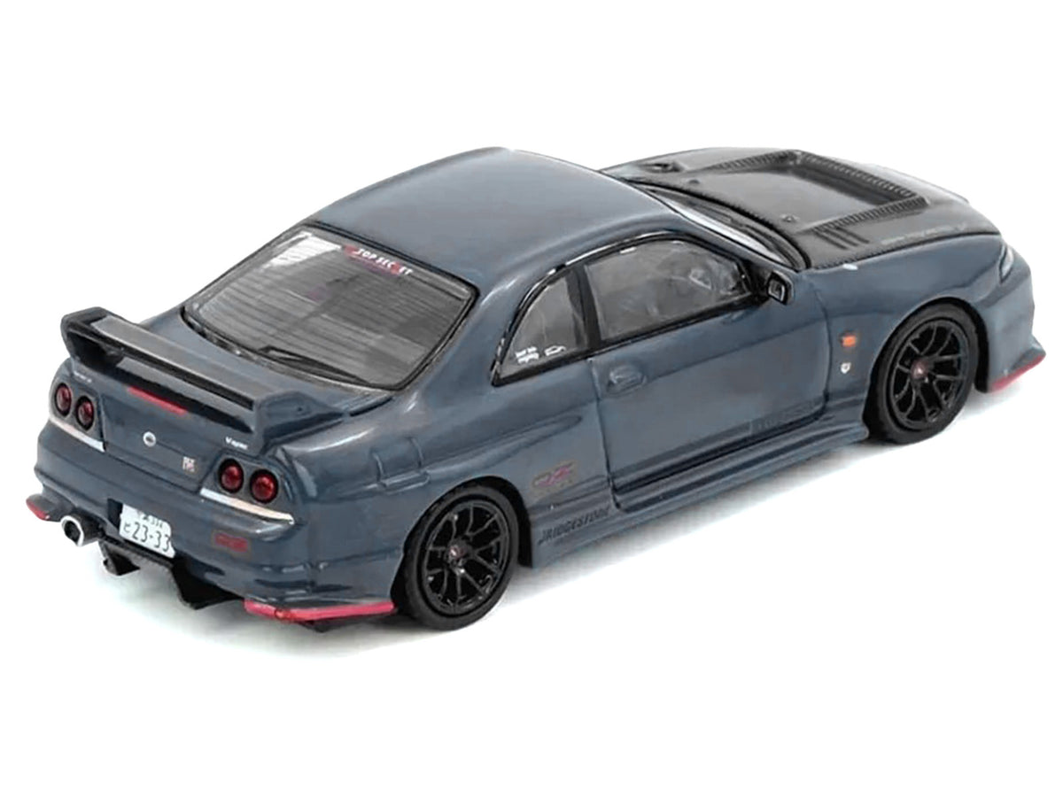 Nissan Top Secret Skyline GT-R (BCNR33) RHD (Right Hand Drive) Stealth Gray with Carbon Hood "Tokyo Auto Salon Hong Kong 2025 Event Edition" 1/64 Diecast Model Car by Inno Models