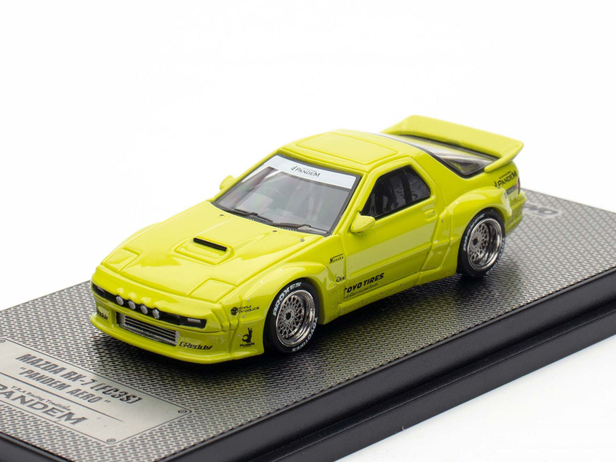 Mazda RX-7 (FC3S) "Pandem Aero" RHD (Right Hand Drive) Lime Green "The Model Car Show Malaysia 2025 Event Edition" 1/64 Diecast Model Car by Inno Models