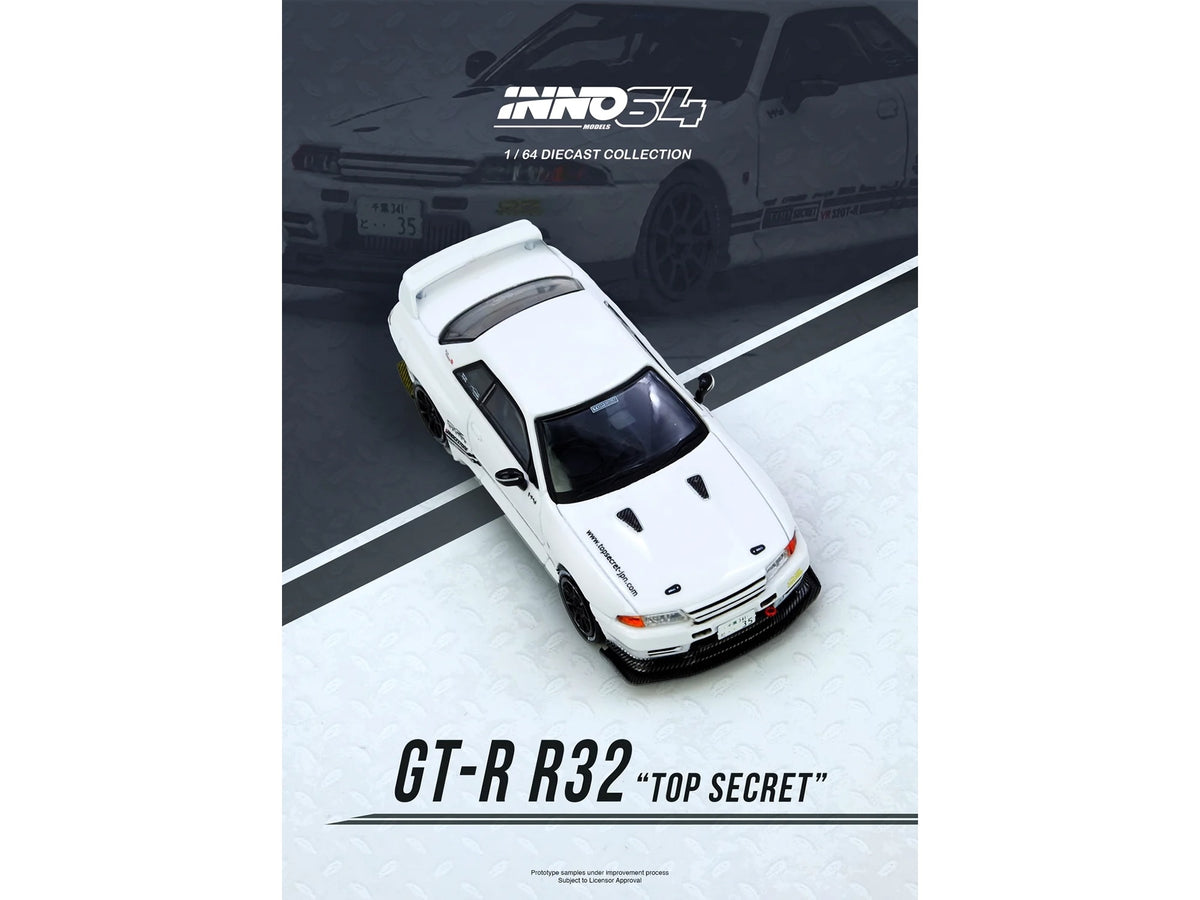 Nissan Skyline "Top Secret" (VR32) GT-R RHD (Right Hand Drive) White 1/64 Diecast Model Car by Inno Models