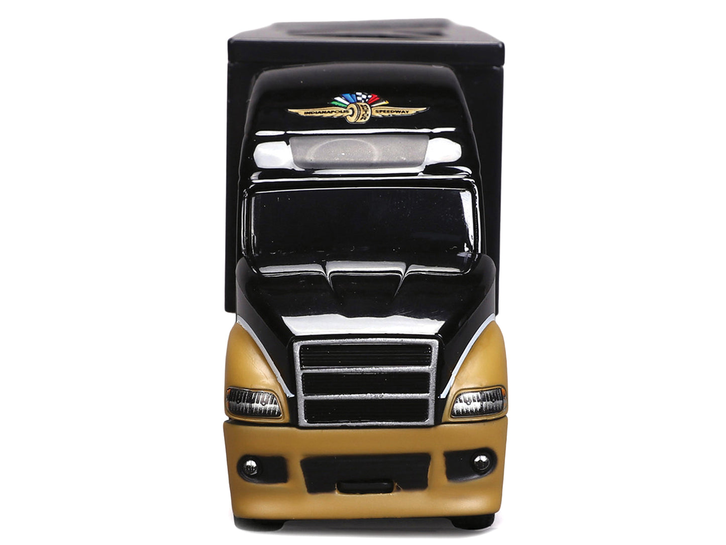 Indianapolis Motor Speedway Hauler Black and Gold 1/64 Diecast Model Car by IXO Models