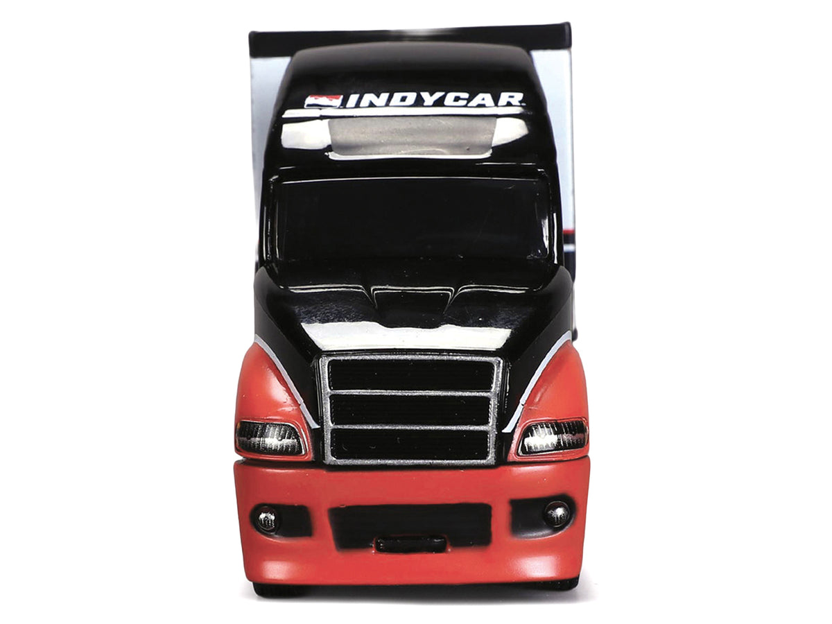 IndyCar Hauler Black and Red with Graphics 1/64 Diecast by IXO Models