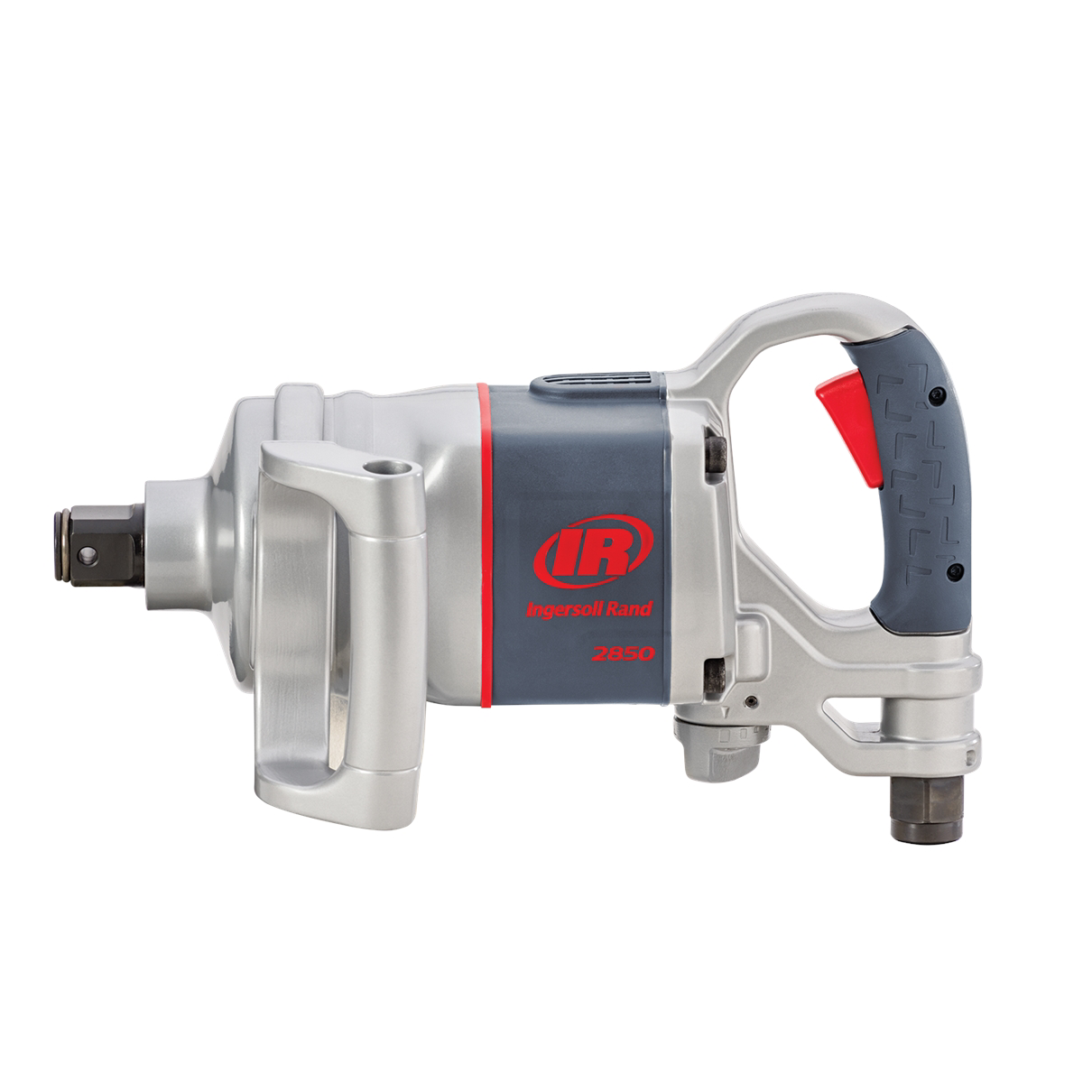 Ingersoll Rand 1 Inch Air Impact Wrench, 2100 ft-lb Torque, Friction Ring-Thru-hole Retainer, D-handle Inside Trigger