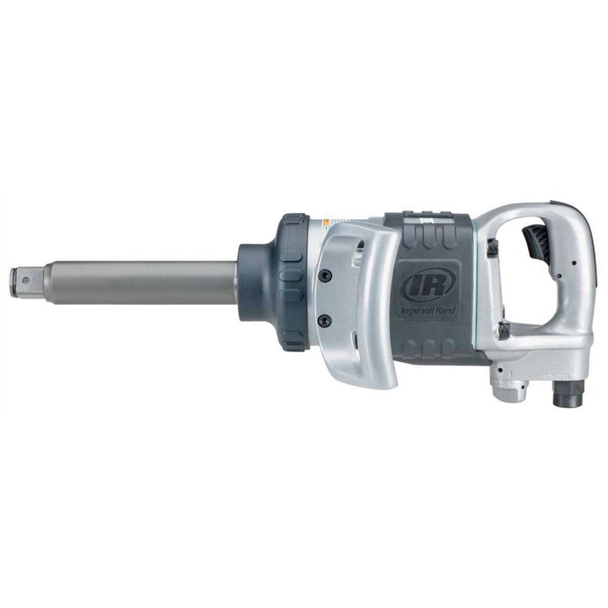 Ingersoll Rand 1 Inch Air Impact Wrench, 6 inch Extended Anvil, Heavy Duty, 1770 ft-lb Torque, Friction Ring-Thru-hole Retainer, D-handle Inside Trigger