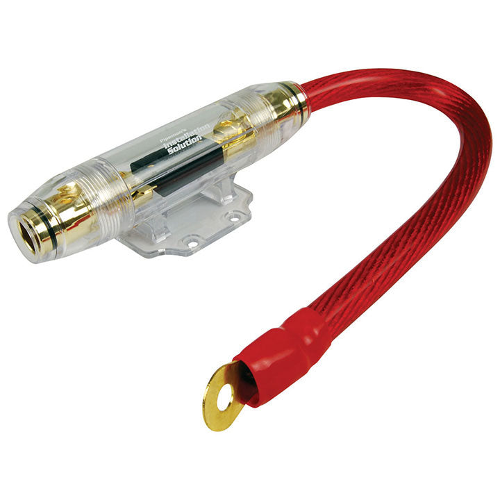 Installation Solution ANL In-Line Fuse Holder & 100 Amp Fuse with 12" 0ga.