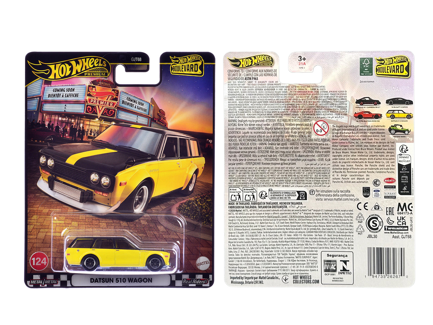 Hot Wheels Datsun 510 Wagon Yellow and Black "Boulevard" Series Diecast Model Car by <h2>Datsun Wheels</h2> <p>High-quality perfect for collectors enthusiasts. Features detailed interior exterior craf