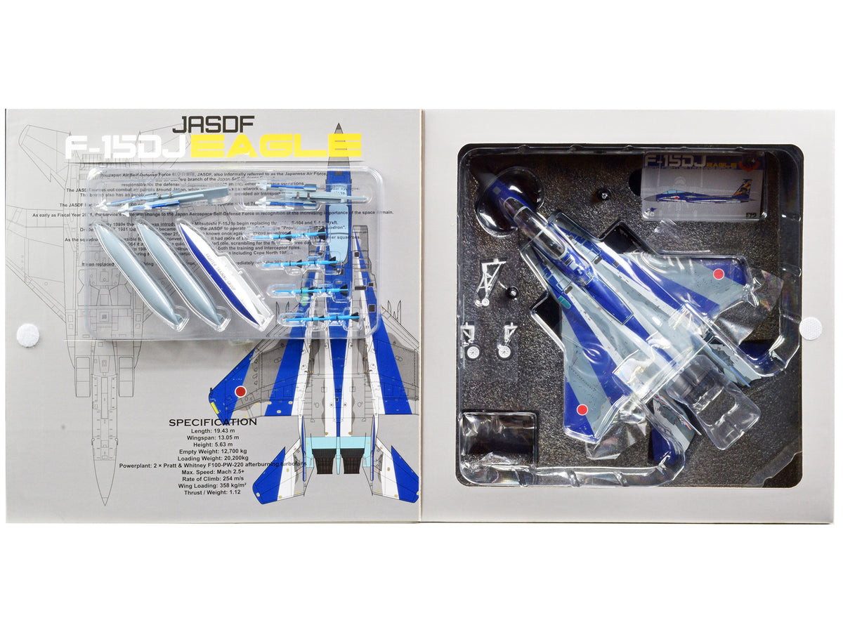 F-15DJ JASDF Eagle Fighter Aircraft with Display Stand 1/72 Diecast by JC Wings