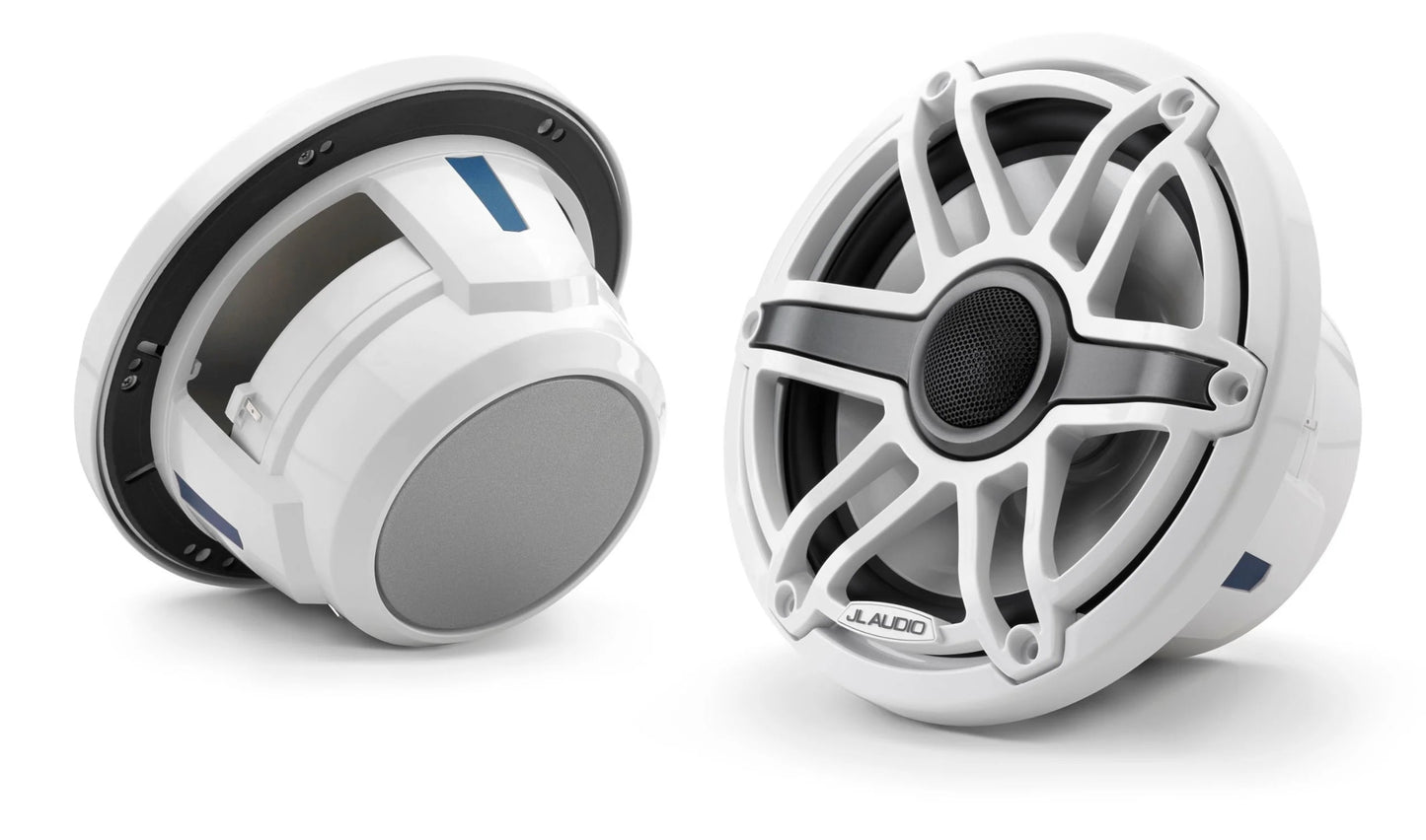 JL Audio M6 7.7in Wtron Coaxial Speakers White Sport Grille