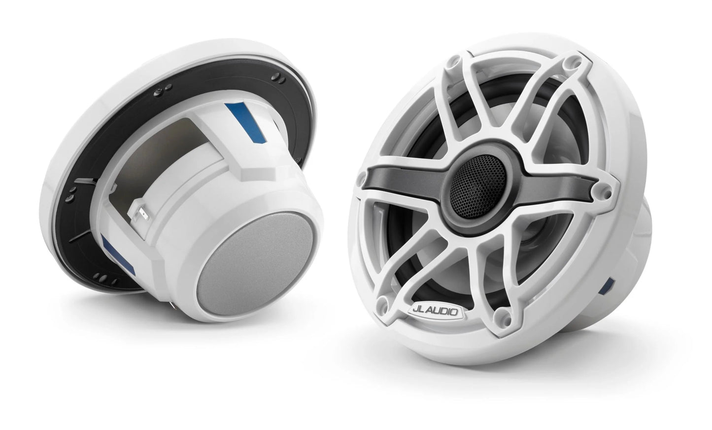 JL Audio M6 6.5in Wtron Coaxial Speakers White Sport Grille