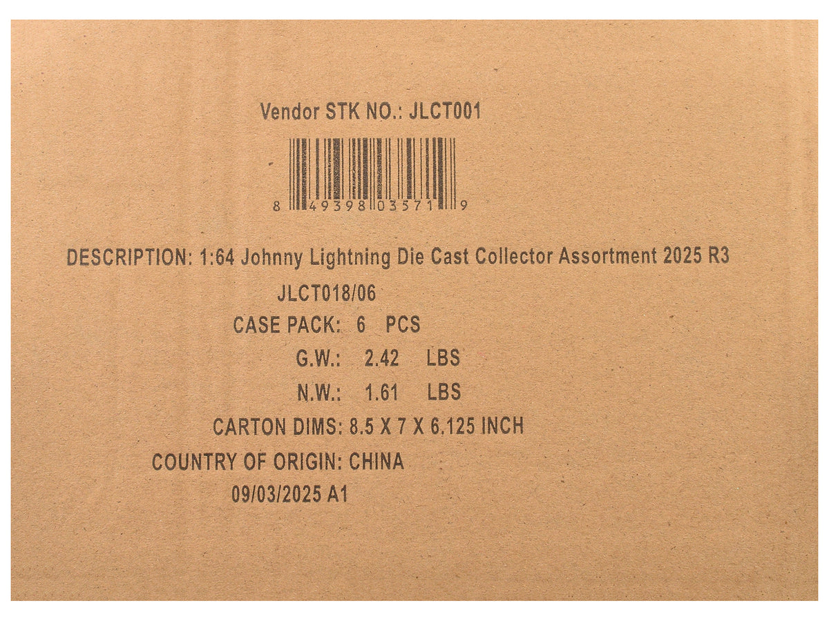 Johnny Lightning Collector's Tin 2025 Set 6 Cars Release 3 Limited Edition 1/64