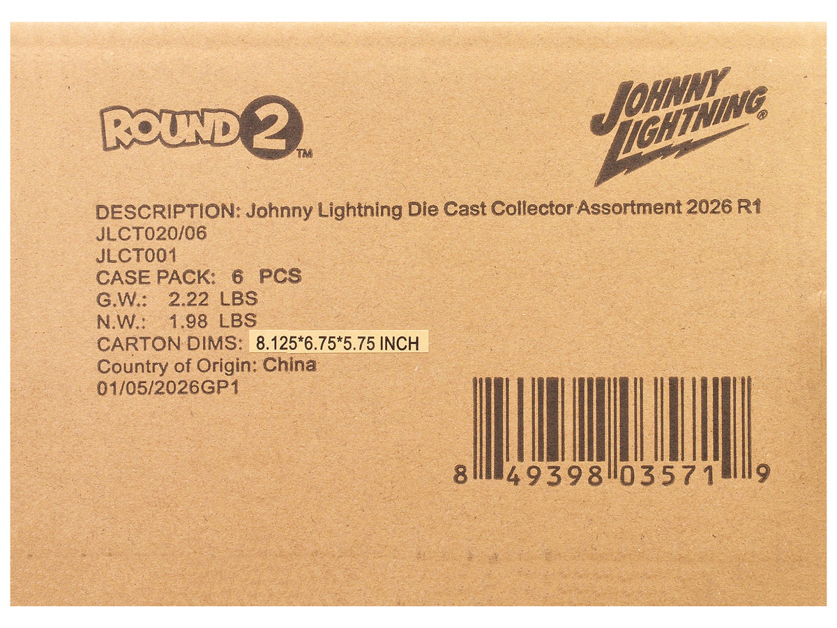 Johnny Lightning Collector's Tin 2026 Set 6 Cars Release 1 Limited Edition 1/64