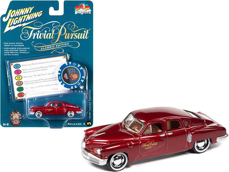 1948 Tucker Torpedo Maroon Movie Poker Chip Game Card Trivial Pursuit Pop