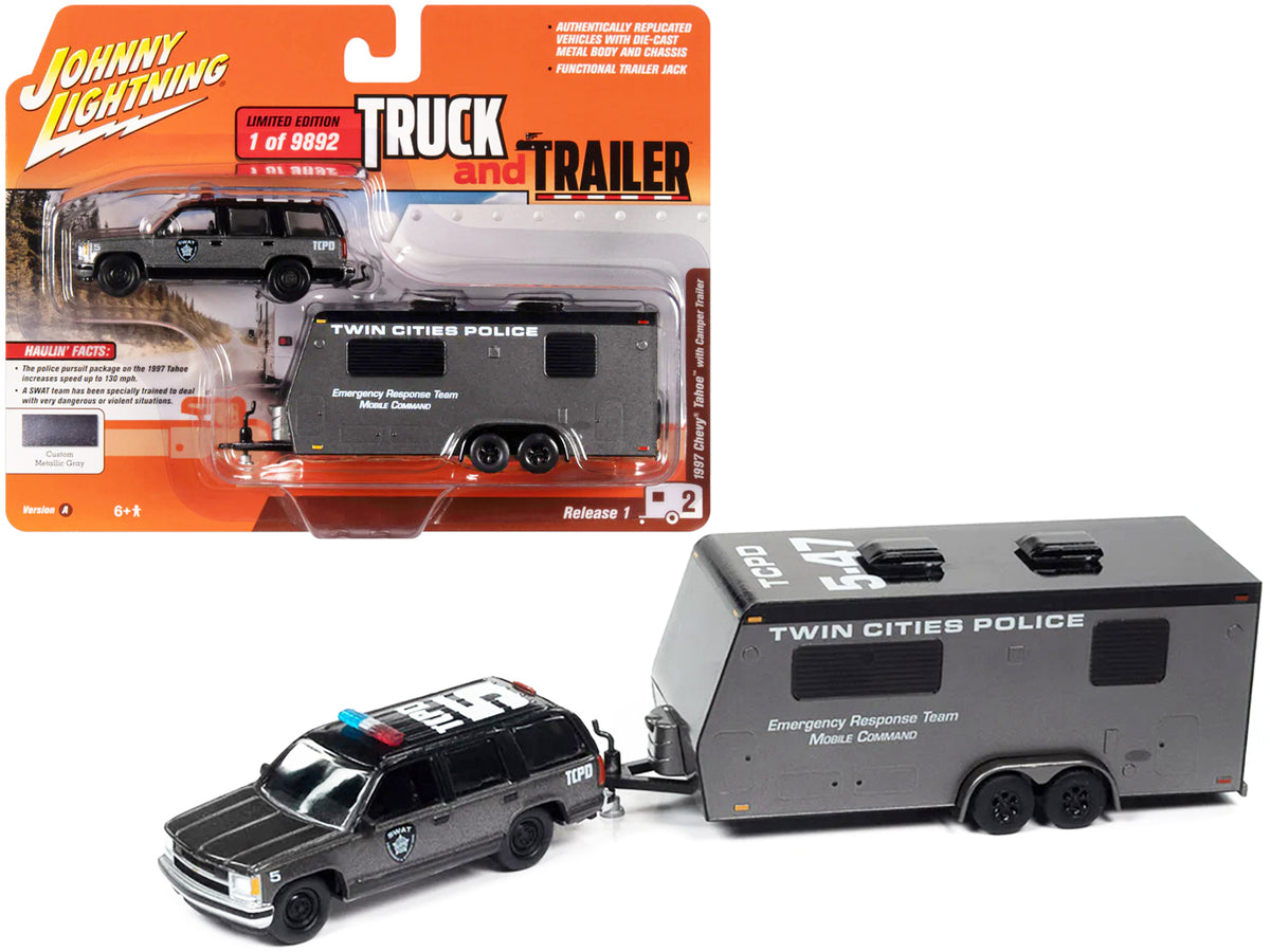 1997 Chevrolet Tahoe SWAT Custom & Twin Cities Police Camper Trailer Truck