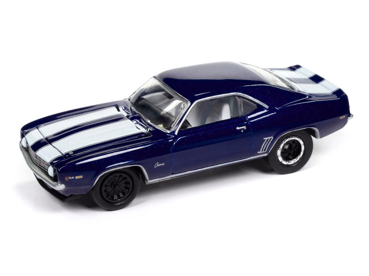 1969 Chevrolet Camaro Z28 White Stripes Interior Muscle Cars USA 1/64 Diecast