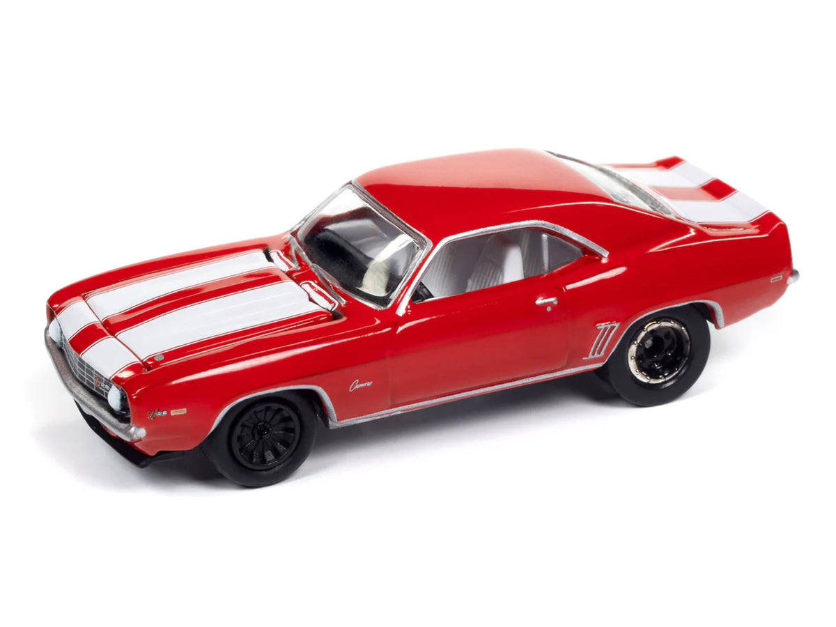 1969 Chevrolet Camaro Z28 White Stripes Interior Muscle Cars USA 1/64 Diecast