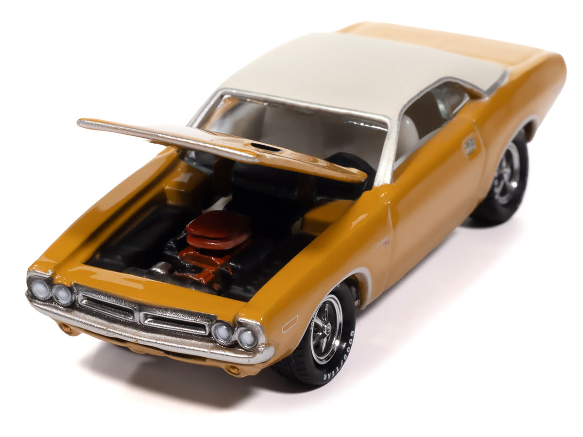 1971 Dodge Challenger R/T Butterscotch with White Top and Interior 1/64 Diecast