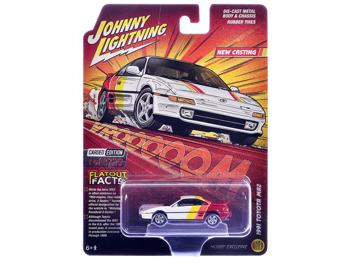 1991 Toyota MR2 White with Stripes "Hobby Exclusive" Series 1/64 Diecast