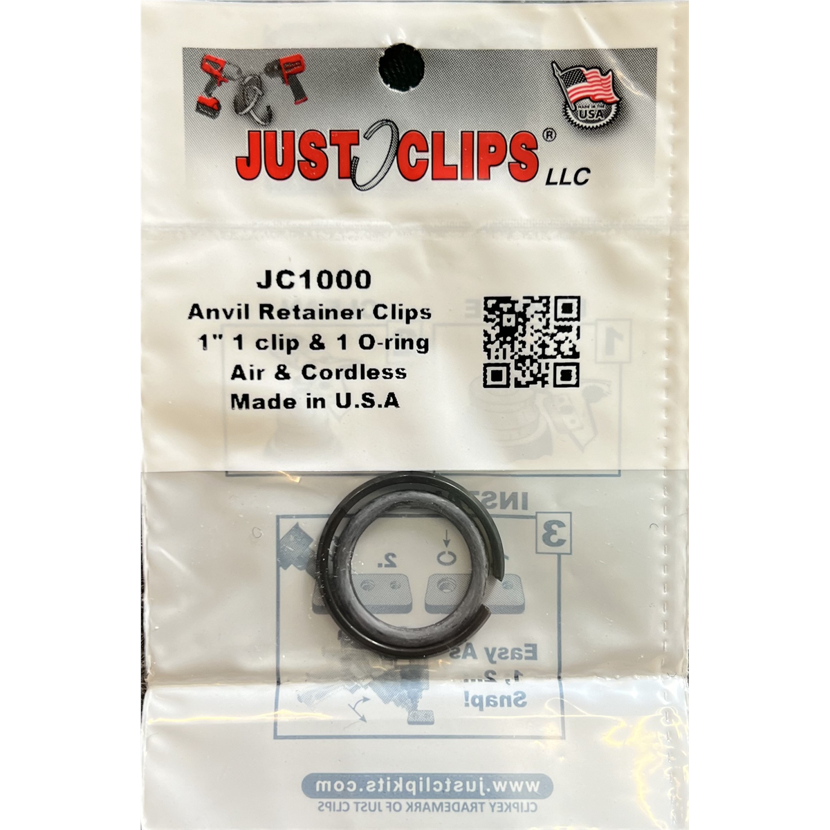 Just Clips 5 PACK 1" ANVIL RETAINER CLIP REFILL KIT