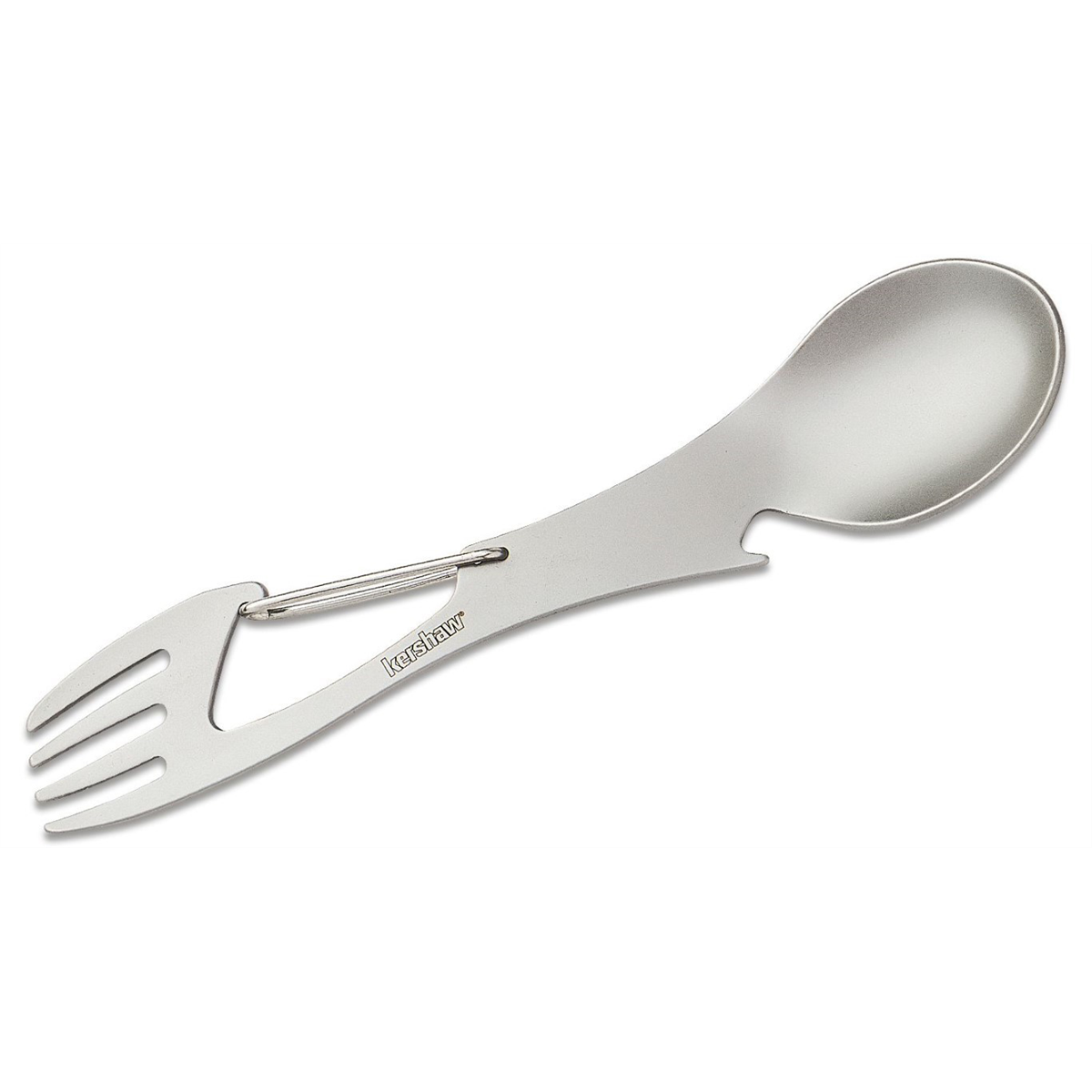 Kershaw Ration XL Utensil and Multi-function Tool: Fork Spoon and Bottle Opener - Silver