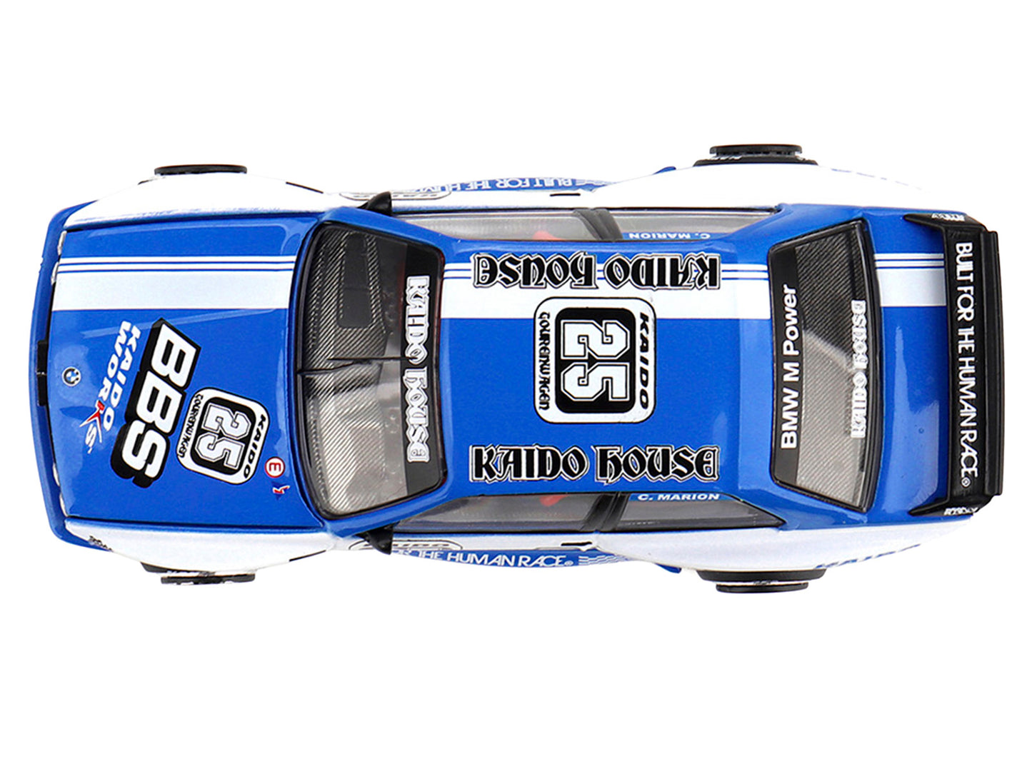 BMW M3 "Kaido Touring Champ V1" #25 Blue with White Stripes (Designed by Jun Imai) "Kaido House" Special 1/64 Diecast Model Car by Mini GT